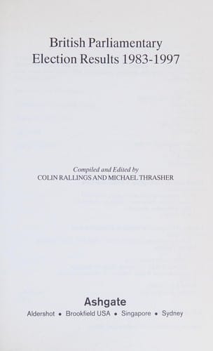 British parliamentary election results, 1983-98