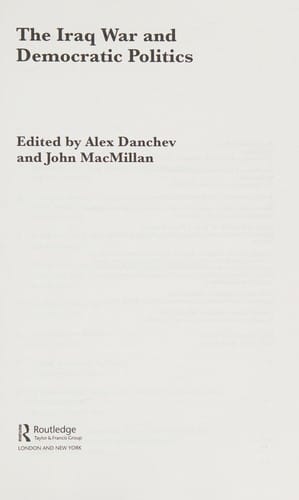 The Iraq War and democratic politics