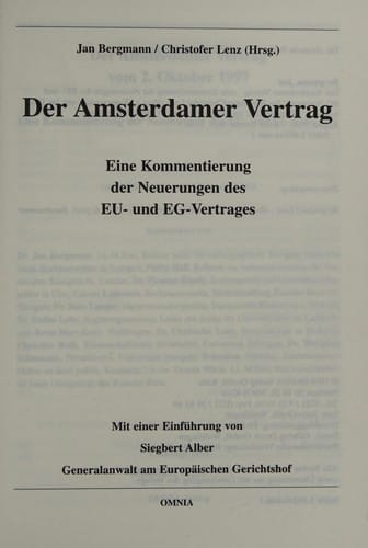Der Amsterdamer Vertrag