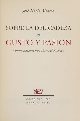 Sobre la delicadeza de gusto y pasión