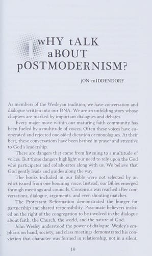Postmodern and Wesleyan?