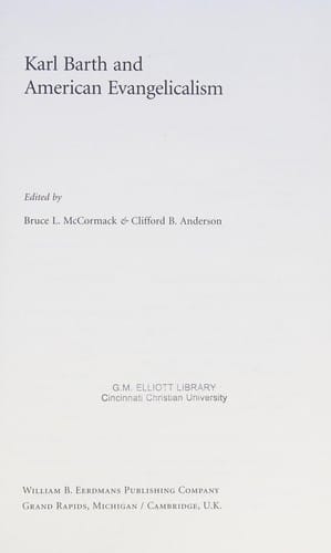 Karl Barth and American evangelicalism