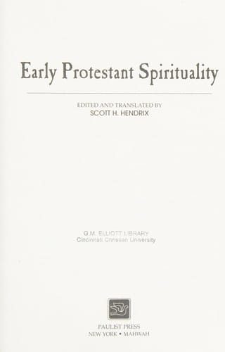 Early Protestant spirituality
