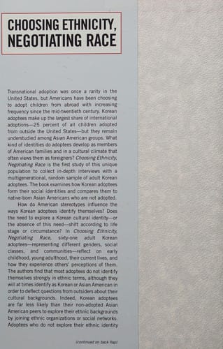 Choosing ethnicity, negotiating race