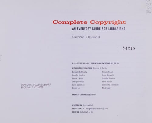 Complete copyright