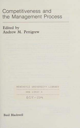 Competitiveness and the management process