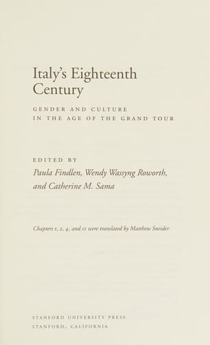 Italy's eighteenth century