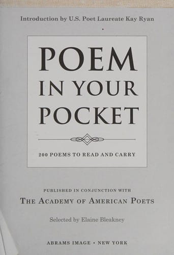 Poem in your pocket