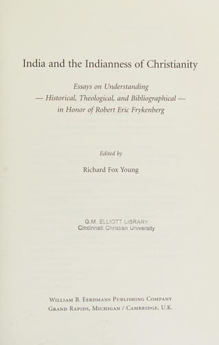 India and the Indianness of Christianity