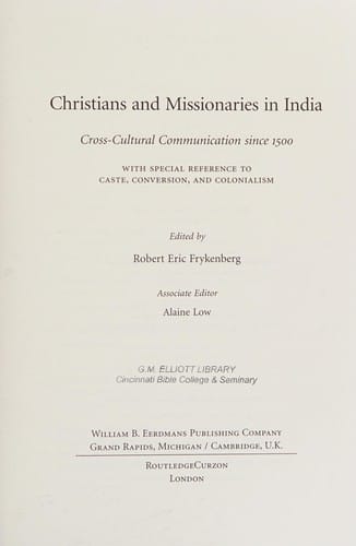 Christians and missionaries in India