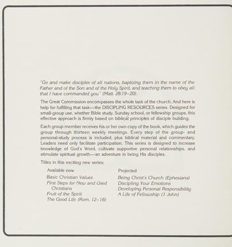 First steps for new & used Christians