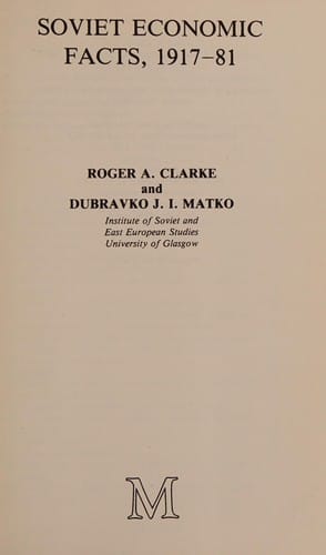 Soviet economic facts 1917-81