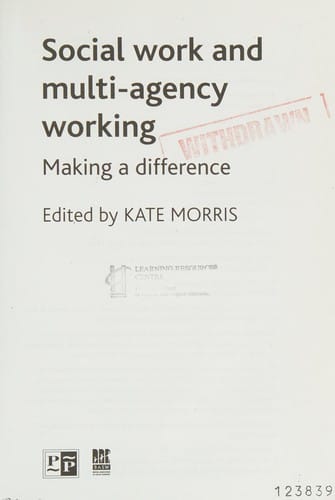 Social work and multi-agency working