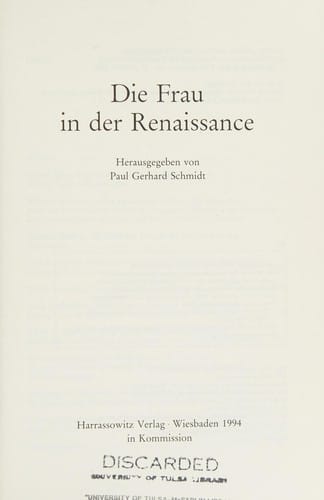 Die Frau in der Renaissance
