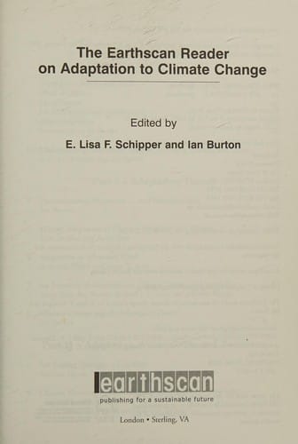 The Earthscan reader on adaptation to climate change