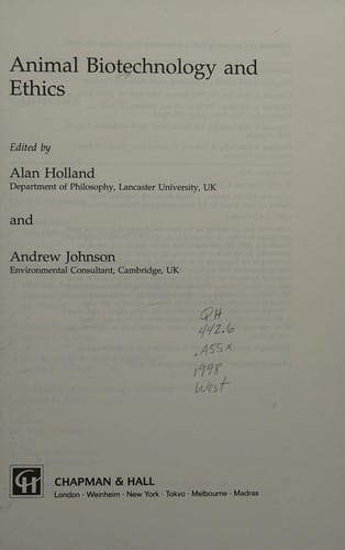 Animal biotechnology and ethics