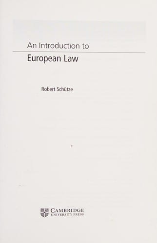Introduction to European law