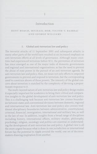 Global anti-terrorism law and policy