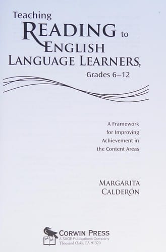 Teaching reading to English language learners, grades 6-12