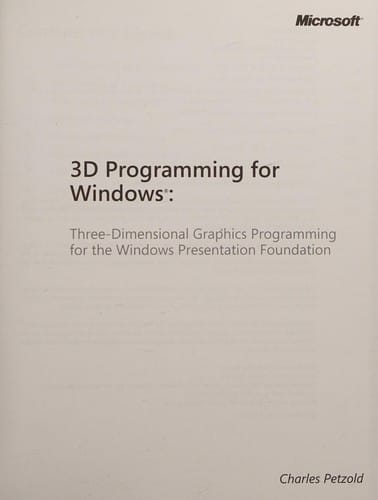 3D programming for Windows