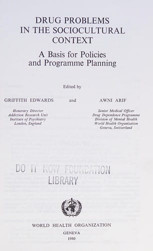 Drug problems in the sociocultural context