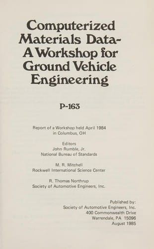 Computerized materials data
