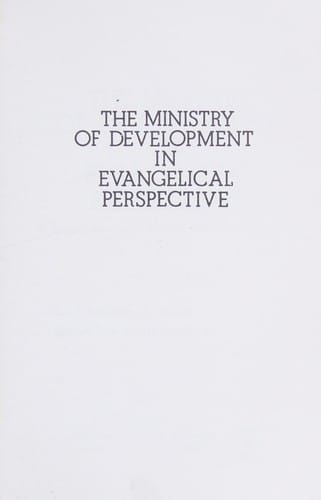 The Ministry of development in evangelical perspective