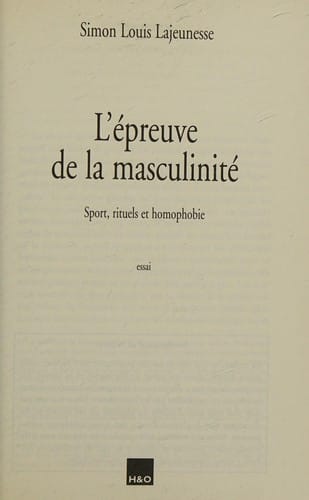 L'épreuve de la masculinité