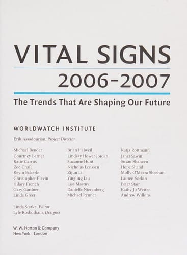 Vital signs 2006-2007