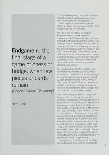 BEYOND THE ENDGAME: ABSTRACT PAINTING IN MANCHESTER