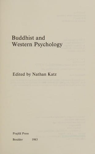 Buddhist and Western psychology
