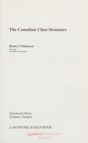 The Canadian class structure