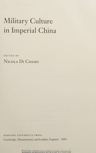 Military culture in imperial China