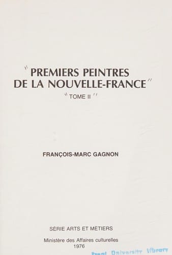 Premiers peintres de la Nouvelle-France