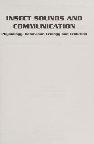 Insect sounds and communication