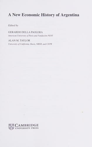 A new economic history of Argentina