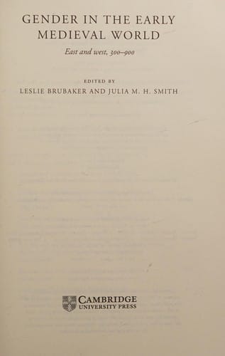 Gender in the early medieval world