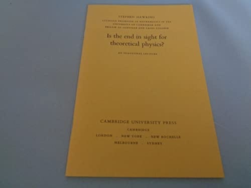 Is the end in sight for theoretical physics?