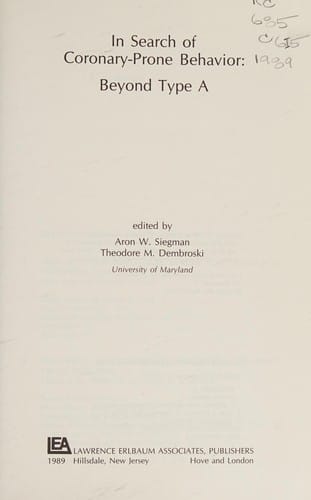 In search of coronary-prone behavior