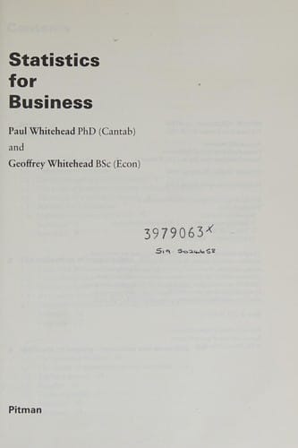 Statistics for business