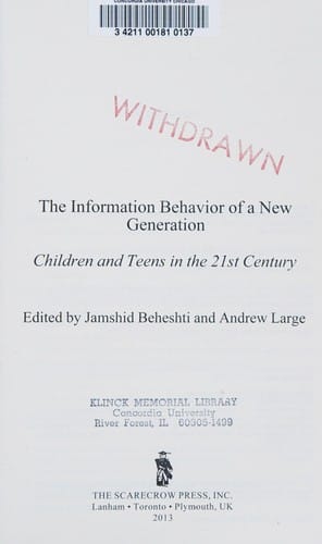 The information behavior of a new generation