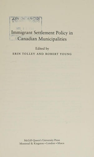 Immigrant settlement policy in Canadian municipalities