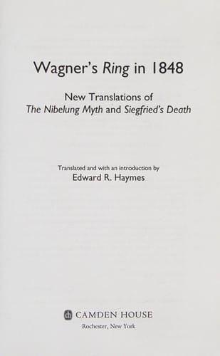 Wagner's Ring in 1848