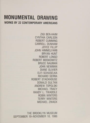 Monumental drawing