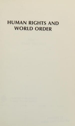 Human rights and world order