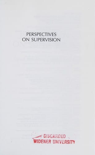 Perspectives on supervision