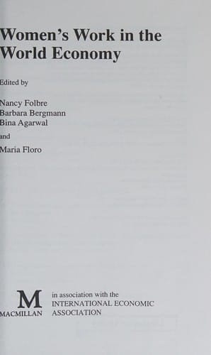 Women's work in the world economy