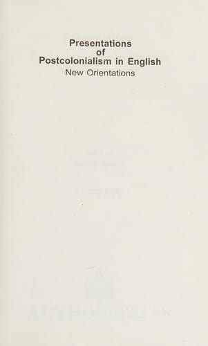 Presentations of postcolonialism in English