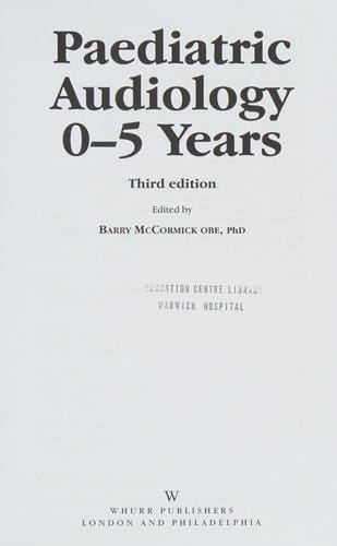 Paediatric audiology 0-5 years