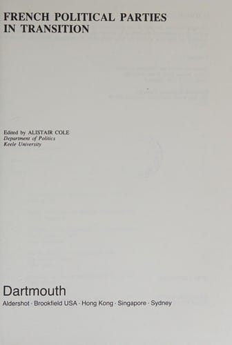 French political parties in transition